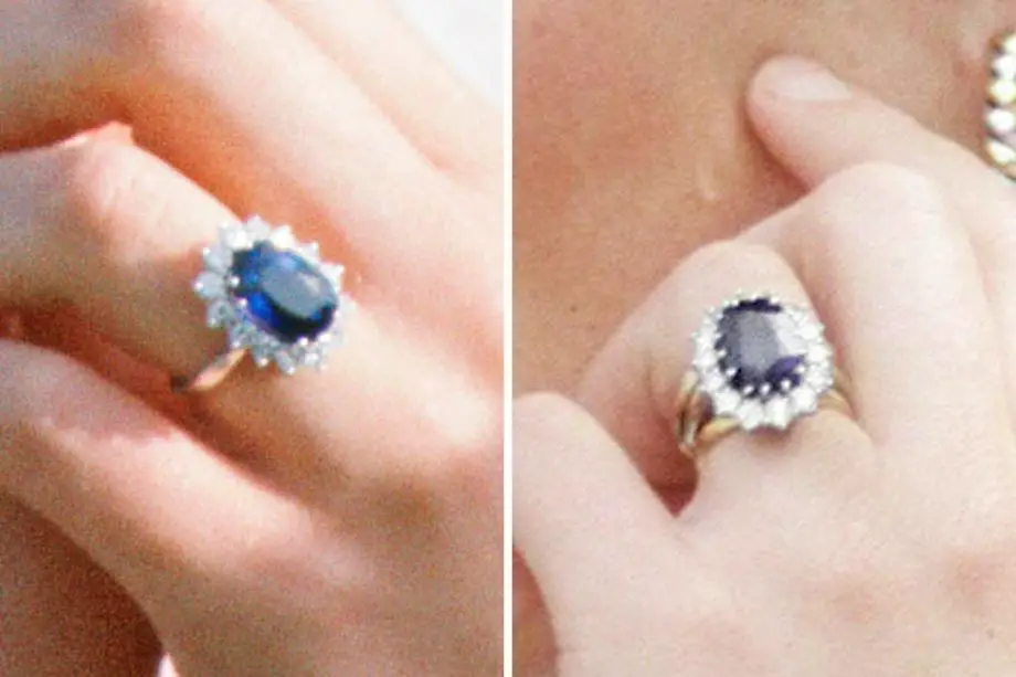 Princess Diana Sapphire and Diamond Engagement Ring