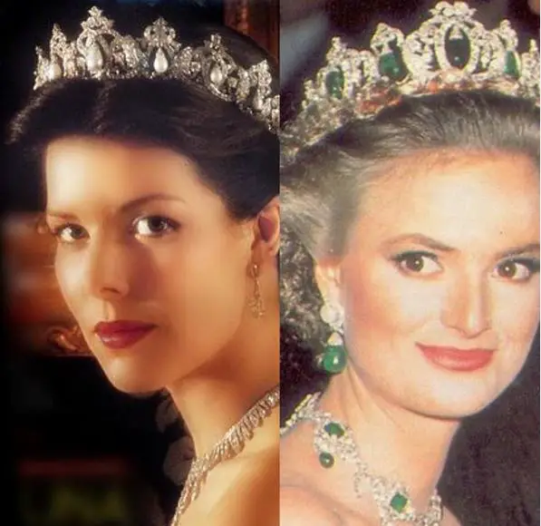 Princess Caroline of Monaco Cartier Pearl Drop Tiaras Thurn und Taxis Emerald