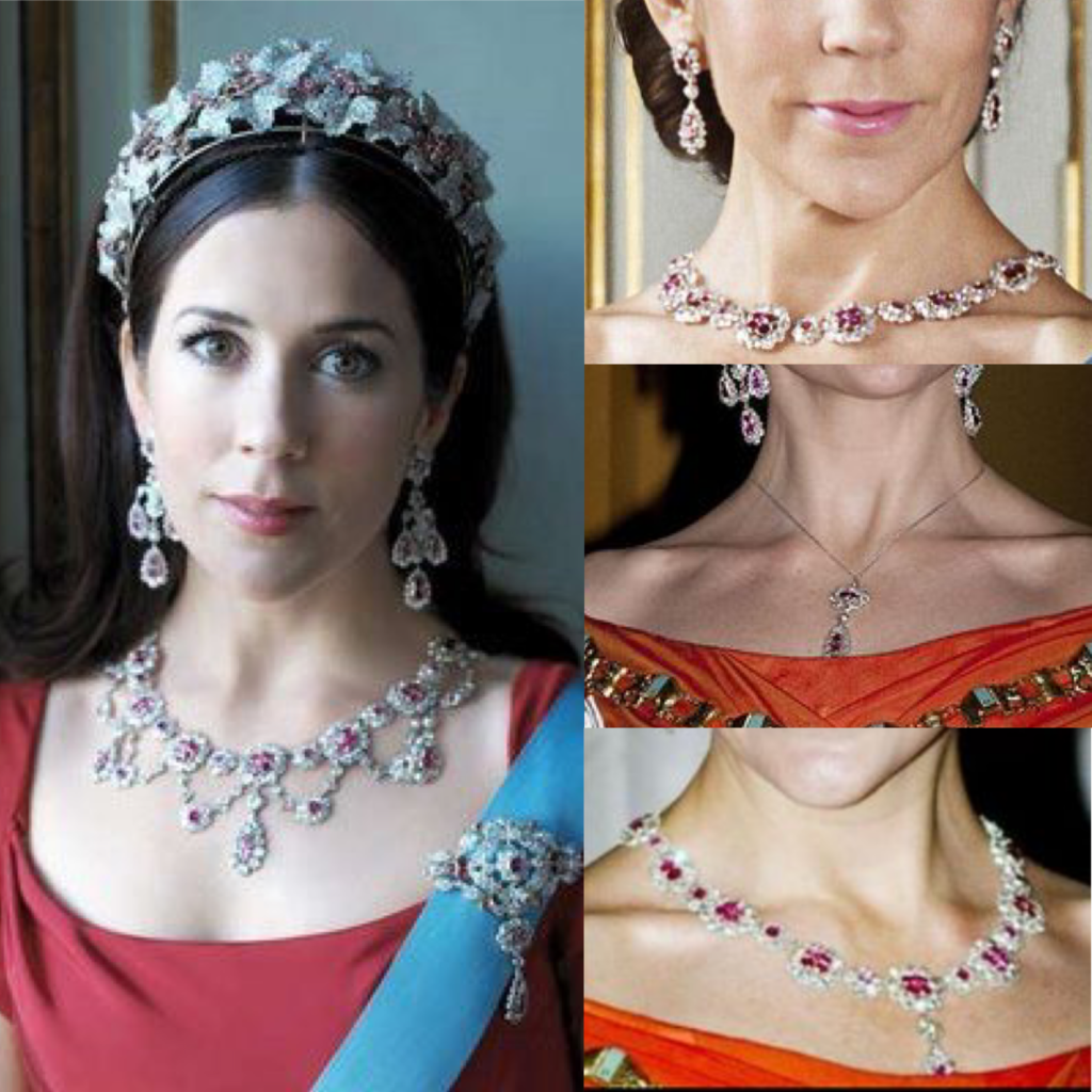 The Danish Ruby Parure - Crown Princess Mary of Denmark Necklace