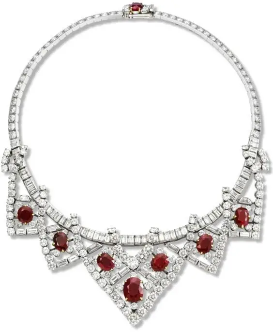 Elizabeth Taylor's Cartier Rubies - Ruby and Diamond Necklace